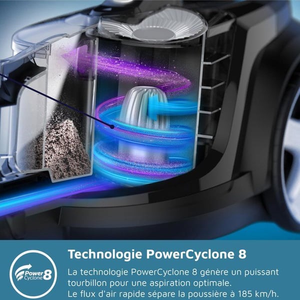 Poseløs støvsuger - PHILIPS - FC9729/09 - Serie 7000 Power pro Expert - 900W - PowerCyclone 8 - Rød