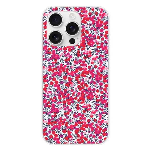 Tryckt silikonfodral kompatibelt Apple iPhone 16 Pro Liberty Wiltshire Röd