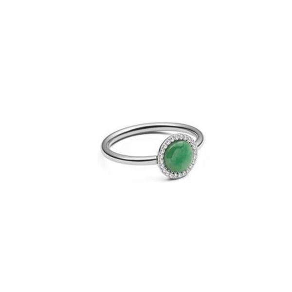 Ring - DANIEL WELLINGTON - DW0040135 - Steel - Jade - Clear Crystals