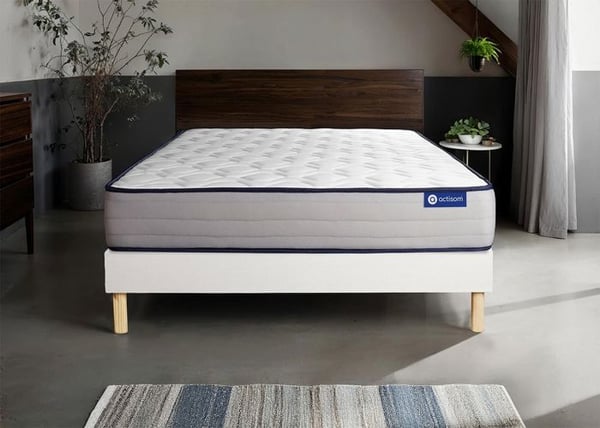 Sängset Madrass Sängstomme 140x220 cm - ACTISOM - Actimemo Form - Minnesskum - 22 cm - 2 platser