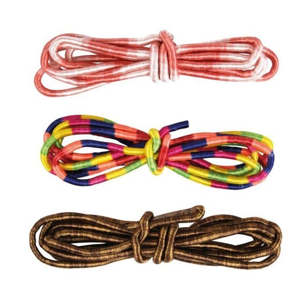 MégaCréa DIY - Vävda snören 3 mm x 1 m Blandning av 3 färger