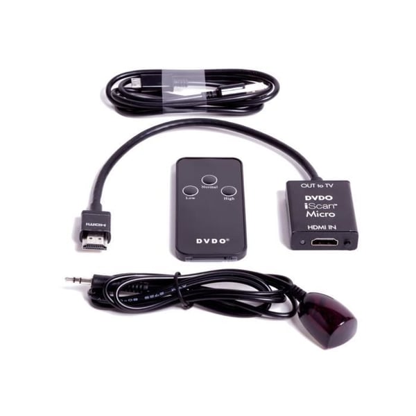 DVDO iScan Micro Converter HDMI HD-videosignal till 4K-uppskalningsskalare Svart