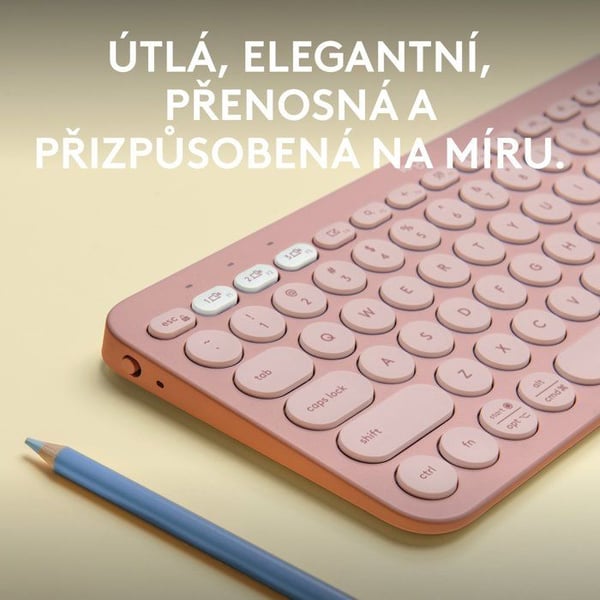 Trådløst tastatur - LOGITECH - K380s - Rosa - US INTL - Stille - 60% format
