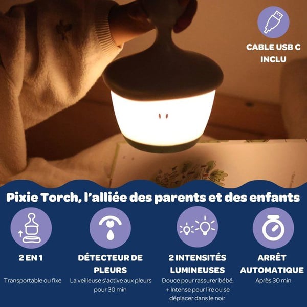 Sagegrön Pixie Stick-nattlampa