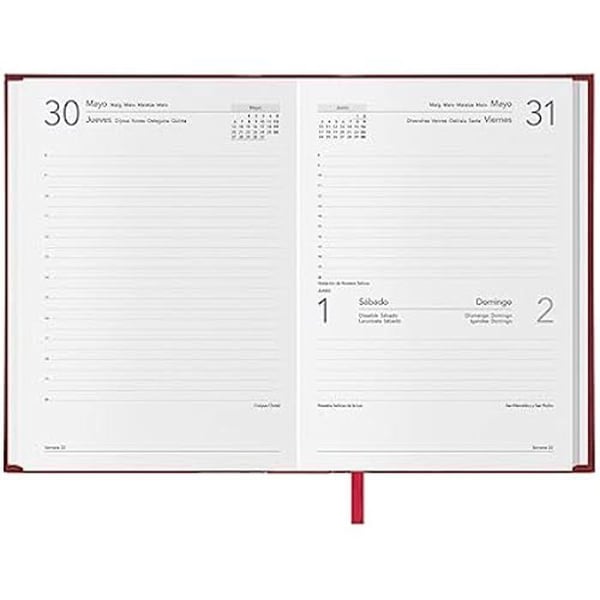 Agenda - DOHE - Daglig - 14 x 20 cm - Syntetisk läder - 288 sidor