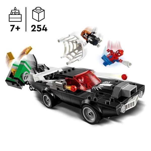LEGO Marvel 76309 Spider-Man mot Venoms bil - Byggleksak från 7 år