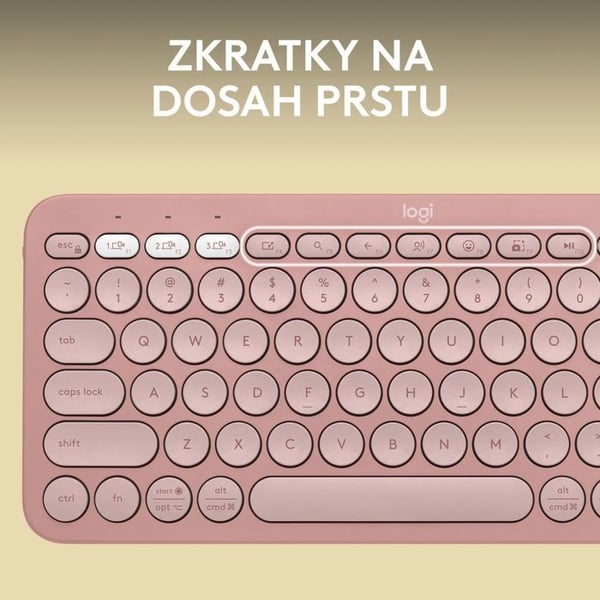 Trådløst tastatur - LOGITECH - K380s - Rosa - US INTL - Stille - 60% format