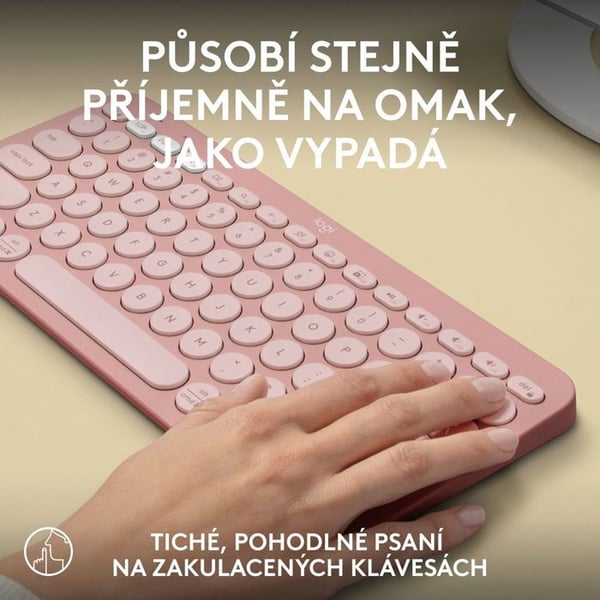 Trådløst tastatur - LOGITECH - K380s - Rosa - US INTL - Stille - 60% format