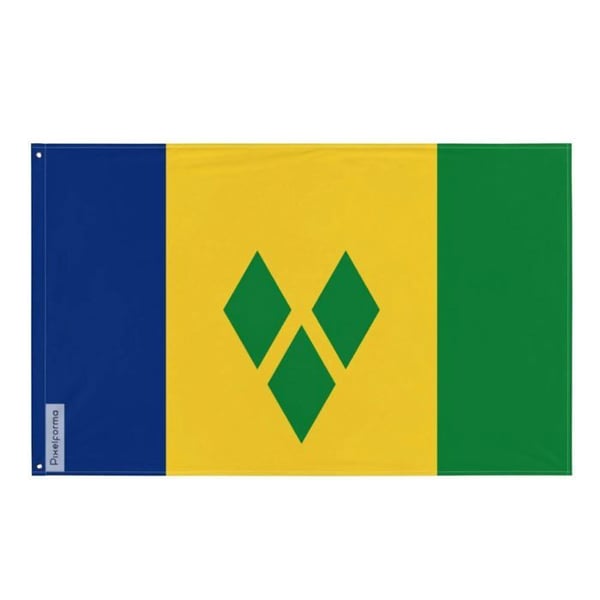 Flagga Saint-Vincent och Grenadinerna – 64 x 96 cm – Polyester – Metall öglor – Hållbar