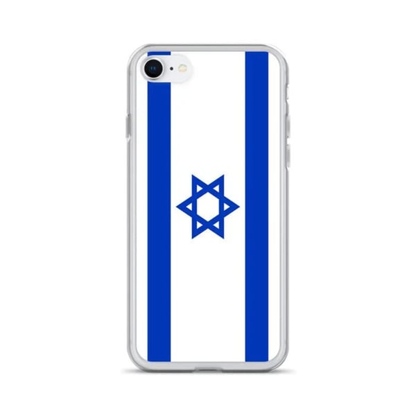 Telefonfodral – Israels flagga – Kompatibel med iPhone 6S – Mjukt fodral – Slitstarkt och stöttåligt - Silikon - Pixelforma