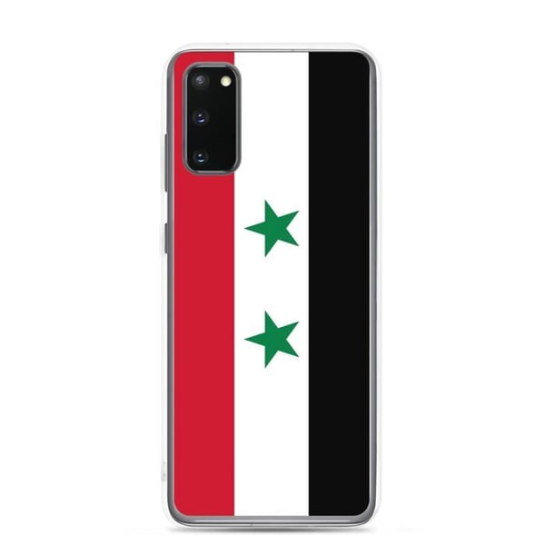 Mobilskal – Syriens flagga – Kompatibel med Samsung Galaxy S20 Plus – Mjuk fodral – Slitstark och stöttålig – Pixelforma