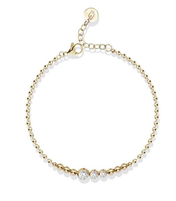 Armband - LIU JO - LJ2830 - Guldplätering - Kristaller - Längd 17 cm med förlängning 3 cm