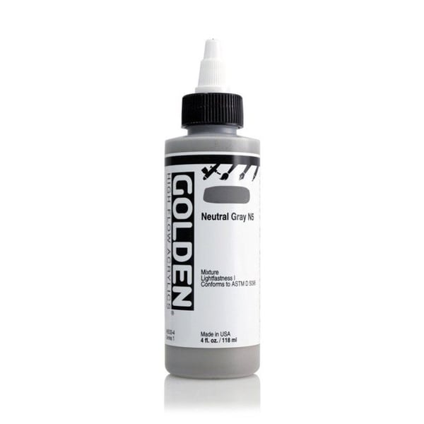 Golden - Akrylfärg Hög Flöde Golden I 119ml Grå Neutral nr 5