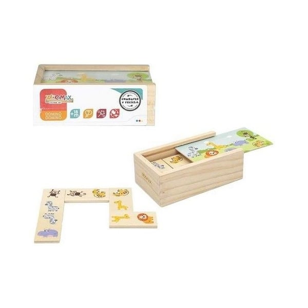 domino mönster djur montessori spel