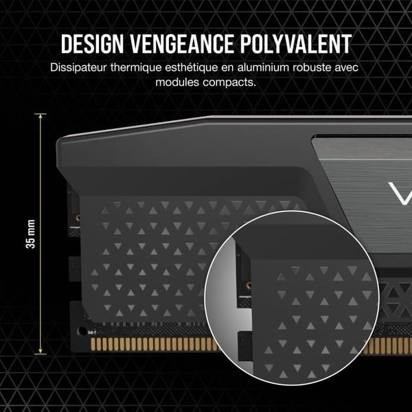 CORSAIR Vengeance 32GB 2x16GB - DDR5 4800MHz - CAS40 - Svart (CMK32GX5M2A4800C40)