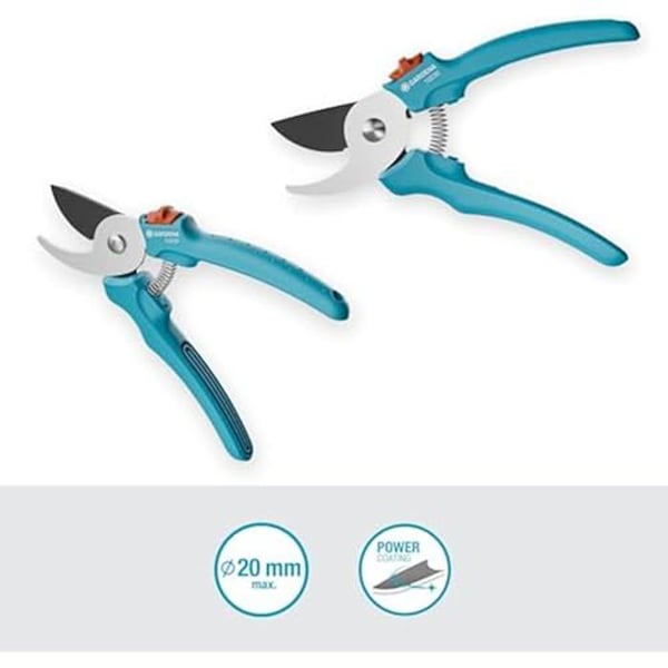Trädgårdssax - GARDENA - EasyCut - Stålblad - Klipper upp till 20 mm - 10 års garanti