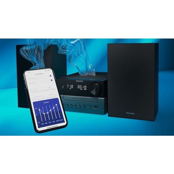 Philips HiFi-anlæg Bass Reflex Serie 3000 TAM3505M2 Bluetooth DAB+/FM 20 W Sort