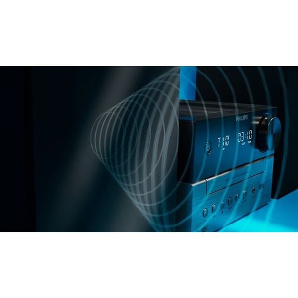 Philips HiFi-anlæg Bass Reflex Serie 3000 TAM3505M2 Bluetooth DAB+/FM 20 W Sort