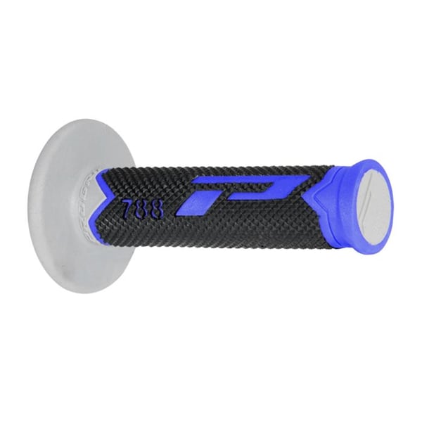 REVETEMENT POIGNEE PROGRIP MOTO OFF ROAD 788 TRIPLE DENSITE BASFÄRG GRÅ -SVART-BLÅ SLUTEN 115mm (CROSS-MX) (PAR) -...