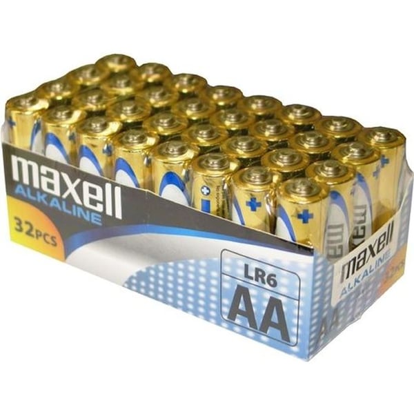 MAXELL - LR6 AA-batterier Paket med 32 - 790261 - LÅNGVARIG TILLFÖRLITLIGHET