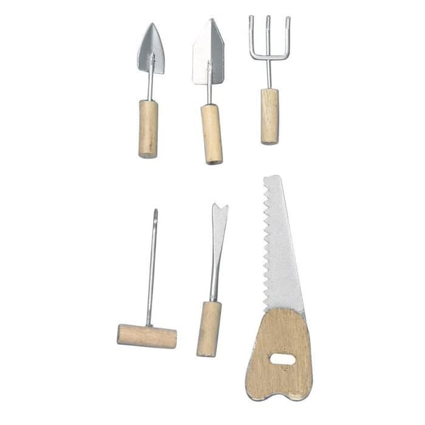 Verktyg i metall/trä - sct.-LS - 6 st - 4-6,5 cm - Blandade - Barn Verktyg i metall/trä - sct.-LS - 6 st - 4-6,5 cm - Blandade - Barn