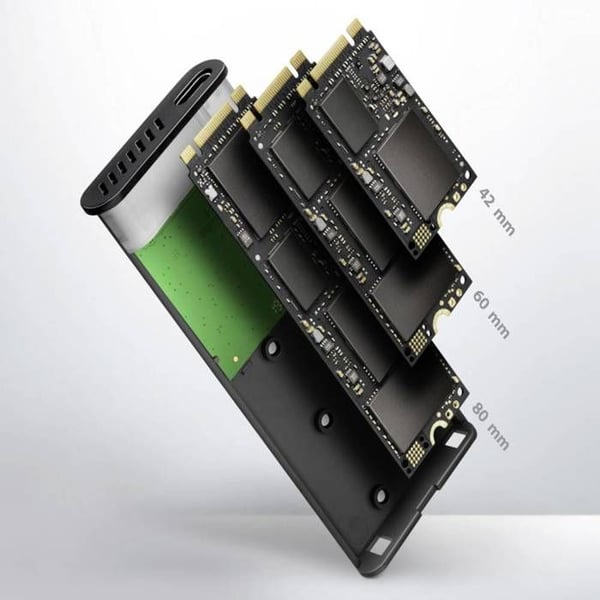 AXAGON EEM2-SBC ekstern Gehäuse til M.2 SSD'er USB-C 3.2 Gen 2 - Schwarz - 8595247906311