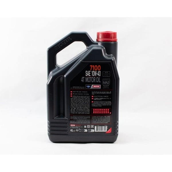 4 liters burk 10W40 Motul 7100 100% syntetisk Ester MA2 olja för 4-takts motorcyklar