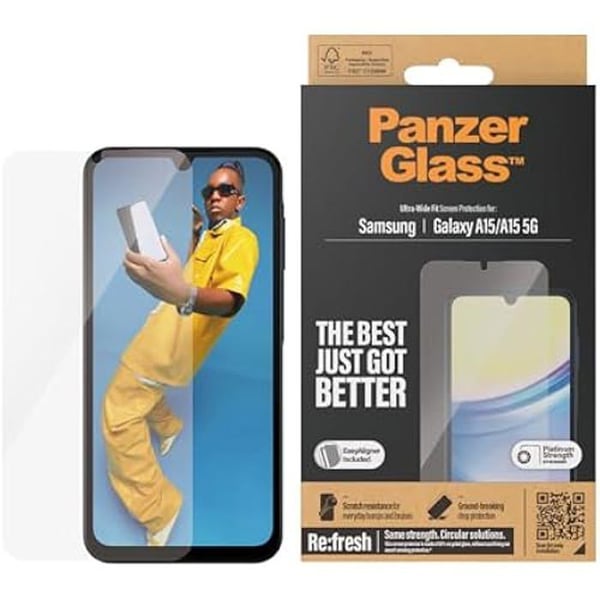 Skärmskydd - PANZERGLASS - Samsung - Härdat glas - Represistent - Transparent