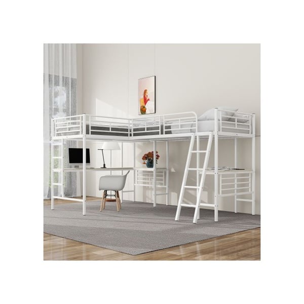 Överslaf 90x200cm - MUVOE - Vit - Metall - Modern design - 2 platser
