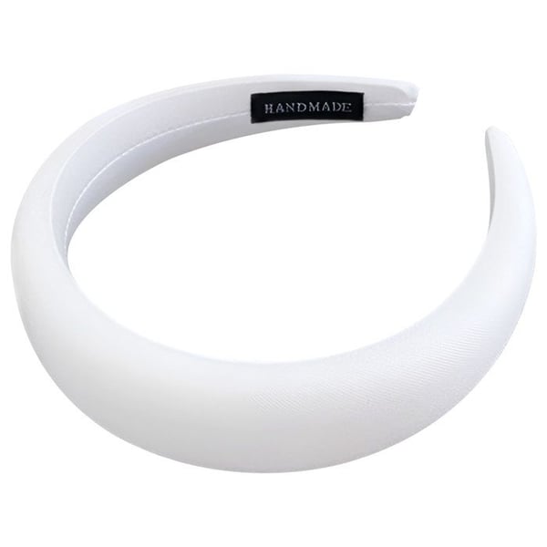 Hårband - AVIZAR - Glamour - Satin vadderad - Bekväm - Vit