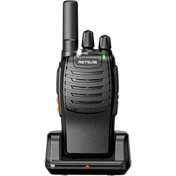 Retevis H777 Talkie-Walkie Uppladdningsbar, En-Klick Parkoppling, Typ-C, VOX, Nödlarm och Ficklampa, för Familj, Cykel