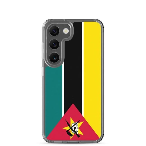 Mobilskal – Mozambiques flagga – Kompatibel med Samsung Galaxy S21 – Mjukt fodral – Stöt- och slittålig – Pixelforma
