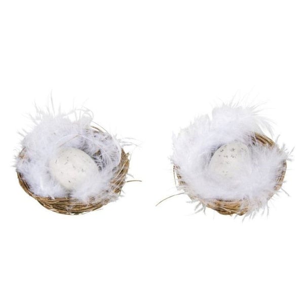 Fågelbon dekorativt, 6cm ø, 3cm, 2 st