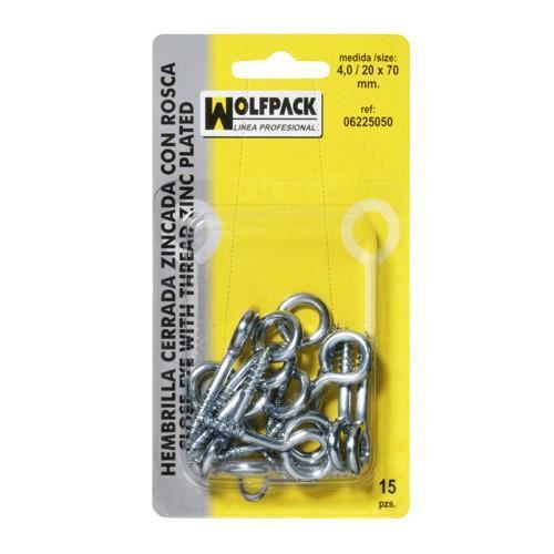 Hembrilla Cerrada 3,5 / 19 x 60 mm. (20 piezas)