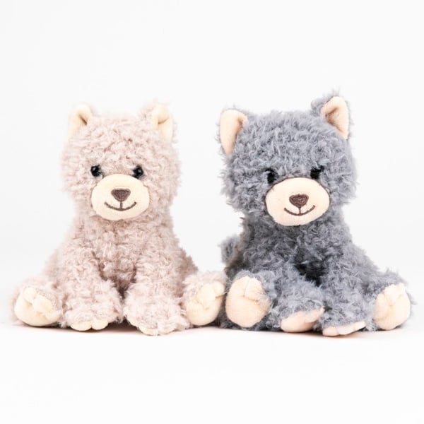 Plysdjur - EGMONT TOYS - Duo plysdjur katter Romy - 15 cm - Ultra-mjuk - Beige