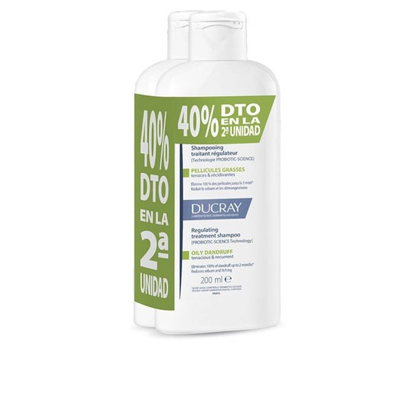 Shampoing KELUAL SQUANORM för fet mjäll, paket med 2 x 200 ml