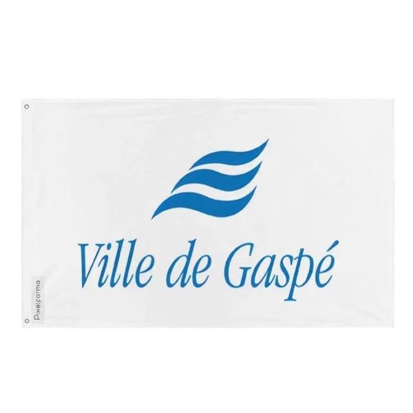 Gaspé Flagga – 128 x 192 cm – Resistenta Polyester – 2 Metal Öglor – Inomhus / Utomhusbruk – Pixelforma