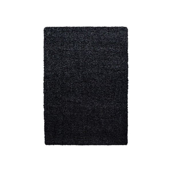 Mjuk och fluffig Shaggy matta 30 mm för vardagsrum och sovrum (Dimension: 120 cm rund - Färg: Antracit)