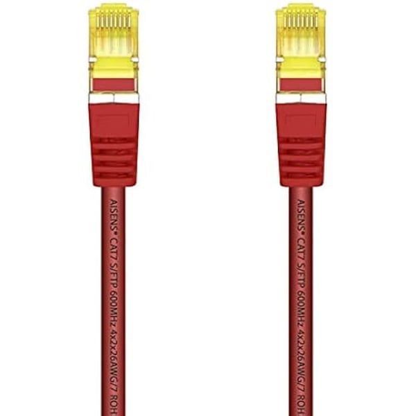 Nätverkskabel RJ45 - AISENS - A146-0470 - Cat.7 - 600 MHz - 1,0 m - Röd