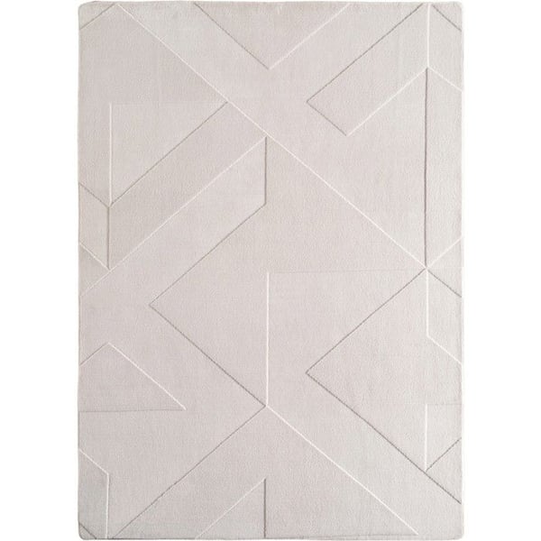 Ayyildiz Modern design matta Crème 80 x 150 cm bohemisk med geometriska mönster, Enfärgad, mjuk, lättskött,