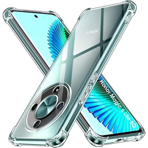 Fodral - Phonillico® - Honor Magic 6 Lite 5G - Stötsäker - Flexibel - Transparent