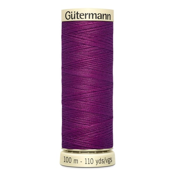 Förpackning med 5 spolar 100m Tråd 100% polyester Gutermann Ref 788988 - Att 718 - vinröd