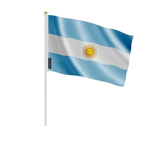 Miniflaggor – Argentina – 14 x 21 cm – Att Hålla I Hand – Polyesters – 100 st – Pixelforma
