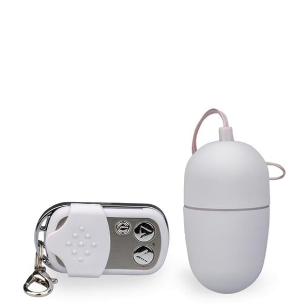 Fjärrstyrt vibrerande ägg - Avståndsvibrator för par - Vit
