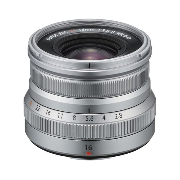 Fujifilm fast objektiv för hybrid, Fujinon XF 16mm f/2.8 R WR silver