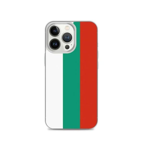 Mobilskal – Bulgariens flagga – Kompatibel med iPhone 13 Pro – Mjuk skal – Slitstark och stöttålig - Silikon - Pixelforma
