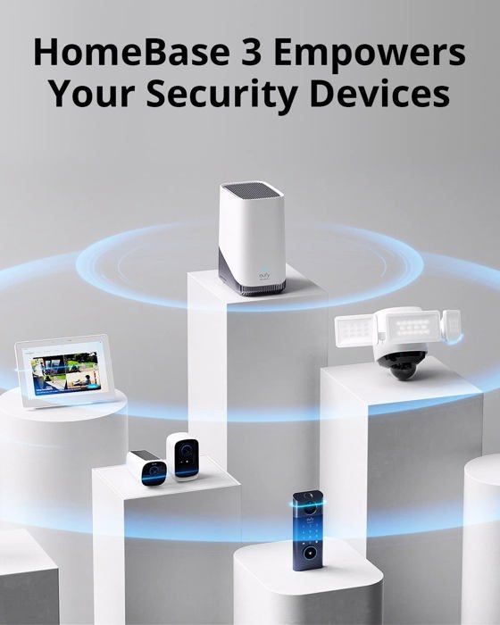 Verkkopalvelin - Eufy Security - T80303D1 - 16 Gt tallennustilaa - Sotilaallinen salaus - Integroitu hälytys
