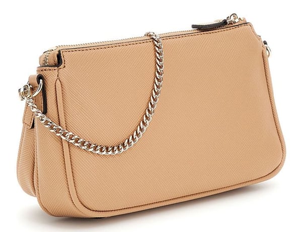 GUESS Skuldertaske i beige til kvinder - Noelle Double Pouch Crossbody 304259