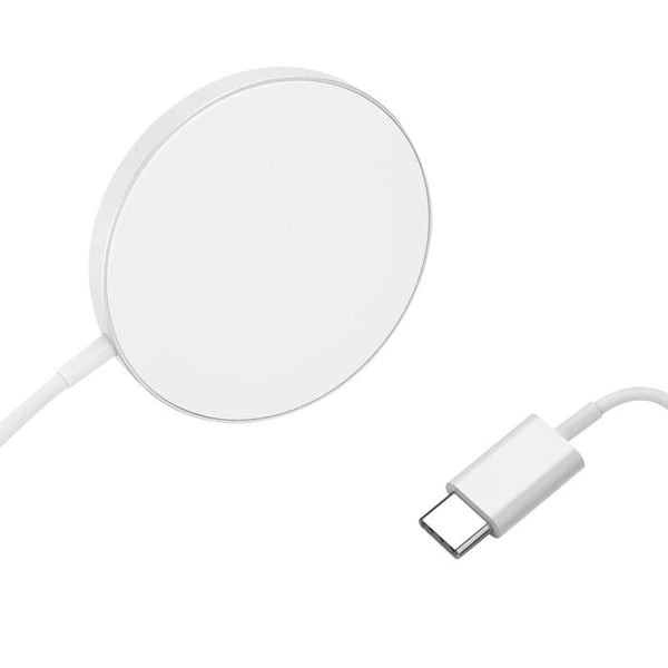 MagSafe-laddare - BWOO - iPhone - 15W - USB-C-kabel 1m - Vit