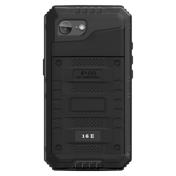 Vattentätt skal - AVIZAR - iPhone 16e - Silikon - IP68 - Stötsäker Svart